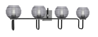 Sandia Four Light Bath Bar in Matte Black & Graphite (200|6224-MBGP-5112)