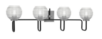 Sandia Four Light Bath Bar in Matte Black & Graphite (200|6224-MBGP-5110)