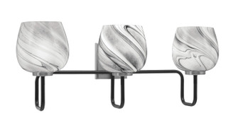 Sandia Three Light Bath Bar in Matte Black & Graphite (200|6223-MBGP-4819)