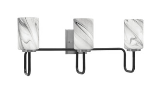 Sandia Three Light Bath Bar in Matte Black & Graphite (200|6223-MBGP-3009)