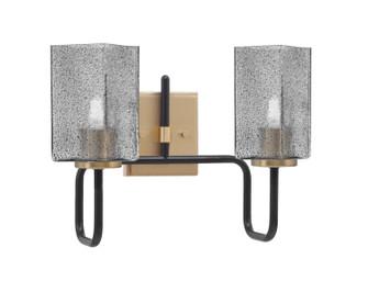 Sandia Two Light Bath Bar in Matte Black & New Age Brass (200|6222-MBNAB-542)