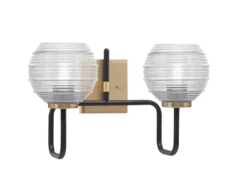 Sandia Two Light Bath Bar in Matte Black & New Age Brass (200|6222-MBNAB-5110)