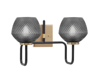 Sandia Two Light Bath Bar in Matte Black & New Age Brass (200|6222-MBNAB-4622)