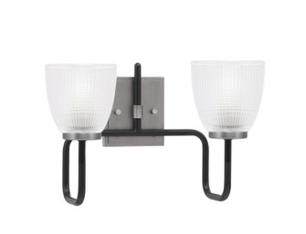 Sandia Two Light Bath Bar in Matte Black & Graphite (200|6222-MBGP-500)