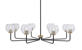 Sandia Eight Light Chandelier in Matte Black & New Age Brass (200|6208-MBNAB-4102)