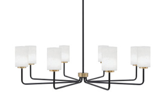 Sandia Eight Light Chandelier in Matte Black & New Age Brass (200|6208-MBNAB-310)