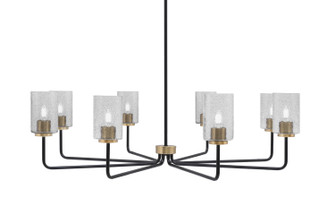 Sandia Eight Light Chandelier in Matte Black & New Age Brass (200|6208-MBNAB-3002)