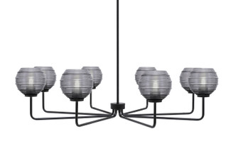 Sandia Eight Light Chandelier in Matte Black (200|6208-MB-5112)