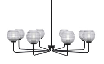 Sandia Eight Light Chandelier in Matte Black (200|6208-MB-5110)