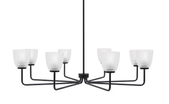 Sandia Eight Light Chandelier in Matte Black (200|6208-MB-500)