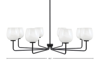 Sandia Eight Light Chandelier in Matte Black (200|6208-MB-4811)
