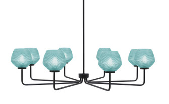 Sandia Eight Light Chandelier in Matte Black (200|6208-MB-4625)
