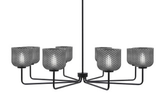 Sandia Eight Light Chandelier in Matte Black (200|6208-MB-4612)