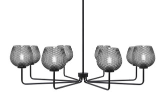 Sandia Eight Light Chandelier in Matte Black (200|6208-MB-4602)