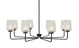 Sandia Eight Light Chandelier in Matte Black (200|6208-MB-4253)