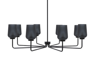 Sandia Eight Light Chandelier in Matte Black (200|6208-MB-4252)