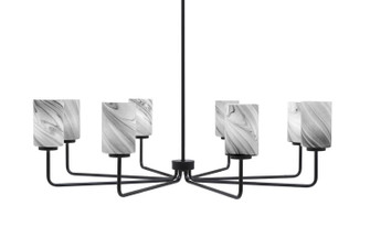Sandia Eight Light Chandelier in Matte Black (200|6208-MB-3009)