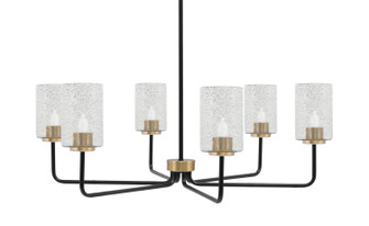 Sandia Six Light Chandelier in Matte Black & New Age Brass (200|6206-MBNAB-3002)