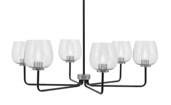 Sandia Six Light Chandelier in Matte Black & Graphite (200|6206-MBGP-4812)