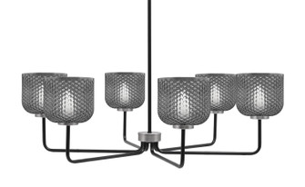 Sandia Six Light Chandelier in Matte Black & Graphite (200|6206-MBGP-4612)