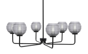 Sandia Six Light Chandelier in Matte Black (200|6206-MB-5112)