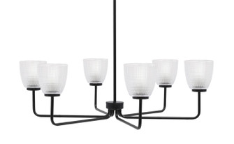 Sandia Six Light Chandelier in Matte Black (200|6206-MB-500)