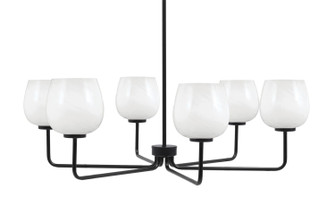 Sandia Six Light Chandelier in Matte Black (200|6206-MB-4811)