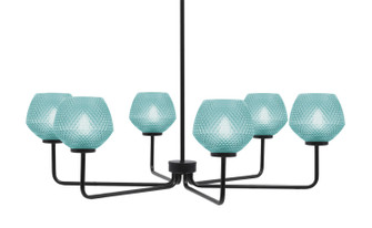 Sandia Six Light Chandelier in Matte Black (200|6206-MB-4625)