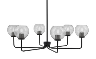 Sandia Six Light Chandelier in Matte Black (200|6206-MB-4102)
