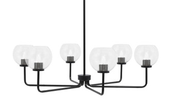 Sandia Six Light Chandelier in Matte Black (200|6206-MB-4100)