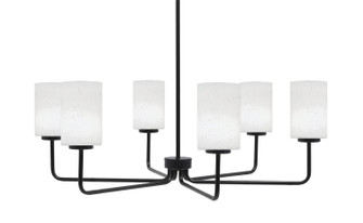 Sandia Six Light Chandelier in Matte Black (200|6206-MB-310)
