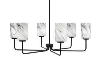 Sandia Six Light Chandelier in Matte Black (200|6206-MB-3009)