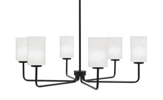 Sandia Six Light Chandelier in Matte Black (200|6206-MB-3001)