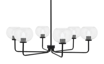 Sandia Six Light Chandelier in Matte Black (200|6206-MB-202)