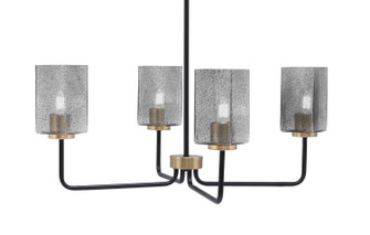 Sandia Four Light Chandelier in Matte Black & New Age Brass (200|6204-MBNAB-542)