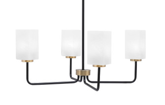Sandia Four Light Chandelier in Matte Black & New Age Brass (200|6204-MBNAB-541)