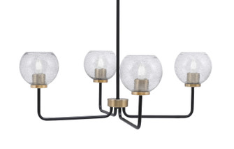 Sandia Four Light Chandelier in Matte Black & New Age Brass (200|6204-MBNAB-4102)