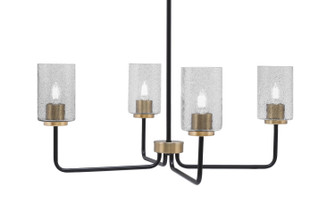 Sandia Four Light Chandelier in Matte Black & New Age Brass (200|6204-MBNAB-3002)