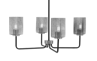 Sandia Four Light Chandelier in Matte Black & Graphite (200|6204-MBGP-542)