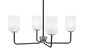 Sandia Four Light Chandelier in Matte Black & Graphite (200|6204-MBGP-541)