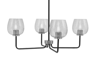 Sandia Four Light Chandelier in Matte Black & Graphite (200|6204-MBGP-4812)