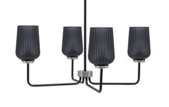 Sandia Four Light Chandelier in Matte Black & Graphite (200|6204-MBGP-4252)