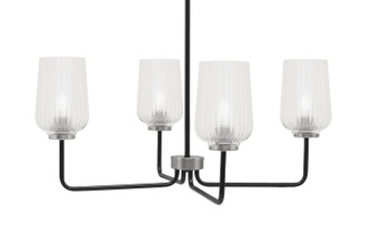 Sandia Four Light Chandelier in Matte Black & Graphite (200|6204-MBGP-4250)