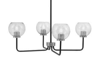 Sandia Four Light Chandelier in Matte Black & Graphite (200|6204-MBGP-4102)