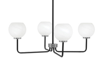 Sandia Four Light Chandelier in Matte Black & Graphite (200|6204-MBGP-4101)
