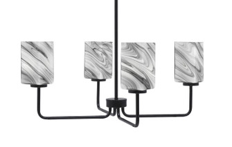 Sandia Four Light Chandelier in Matte Black (200|6204-MB-549)