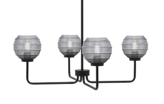 Sandia Four Light Chandelier in Matte Black (200|6204-MB-5112)