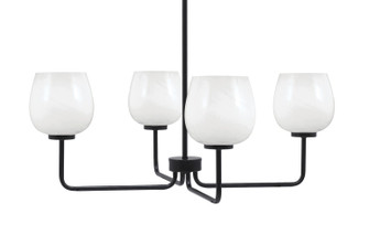 Sandia Four Light Chandelier in Matte Black (200|6204-MB-4811)