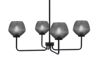 Sandia Four Light Chandelier in Matte Black (200|6204-MB-4622)
