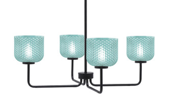 Sandia Four Light Chandelier in Matte Black (200|6204-MB-4615)